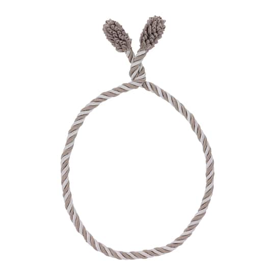 Haute Decor 16" Taupe & White Decorative Twist Ties, 6ct.